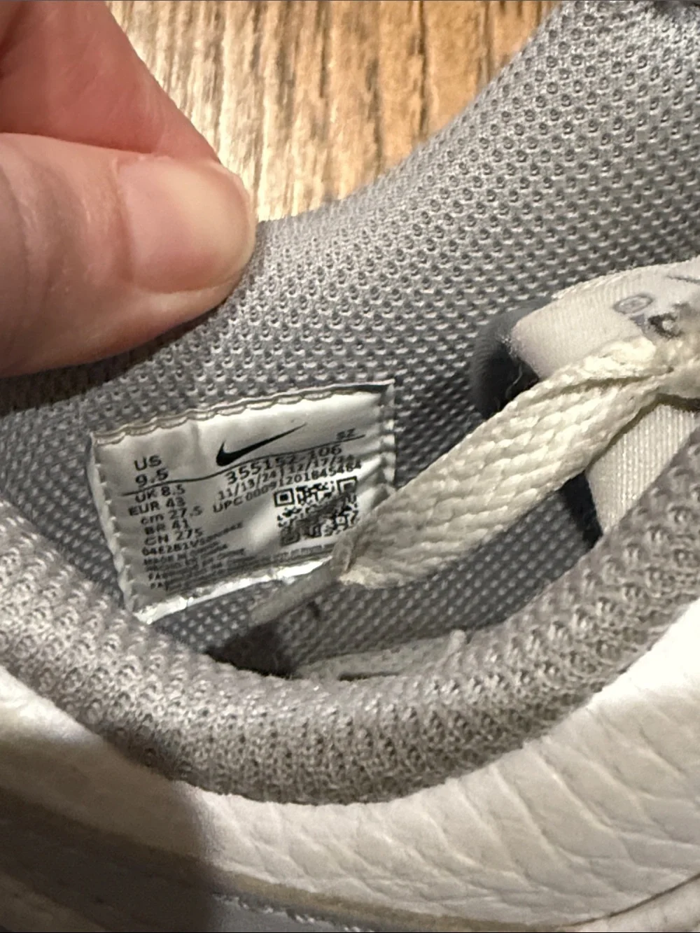 Nike Big Low White/Wolf Grey   Low-Top Sneakers